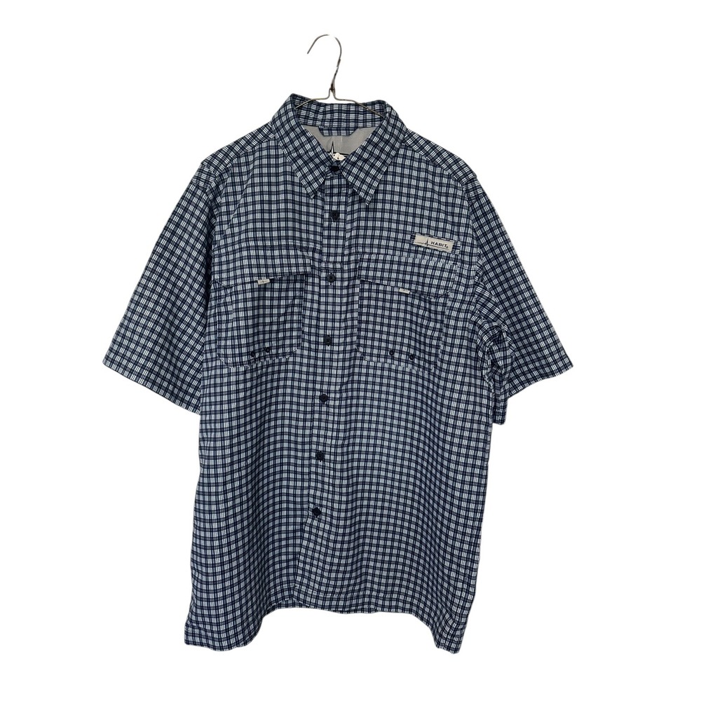 Habit Plaid‎ Fishing Shirt Vented Short Sleeve Button Up Outdoor Size L